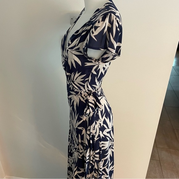 AMUSE Society Provence Maxi Wrap Dress Women’s Size Small Navy - Picture 6 of 9